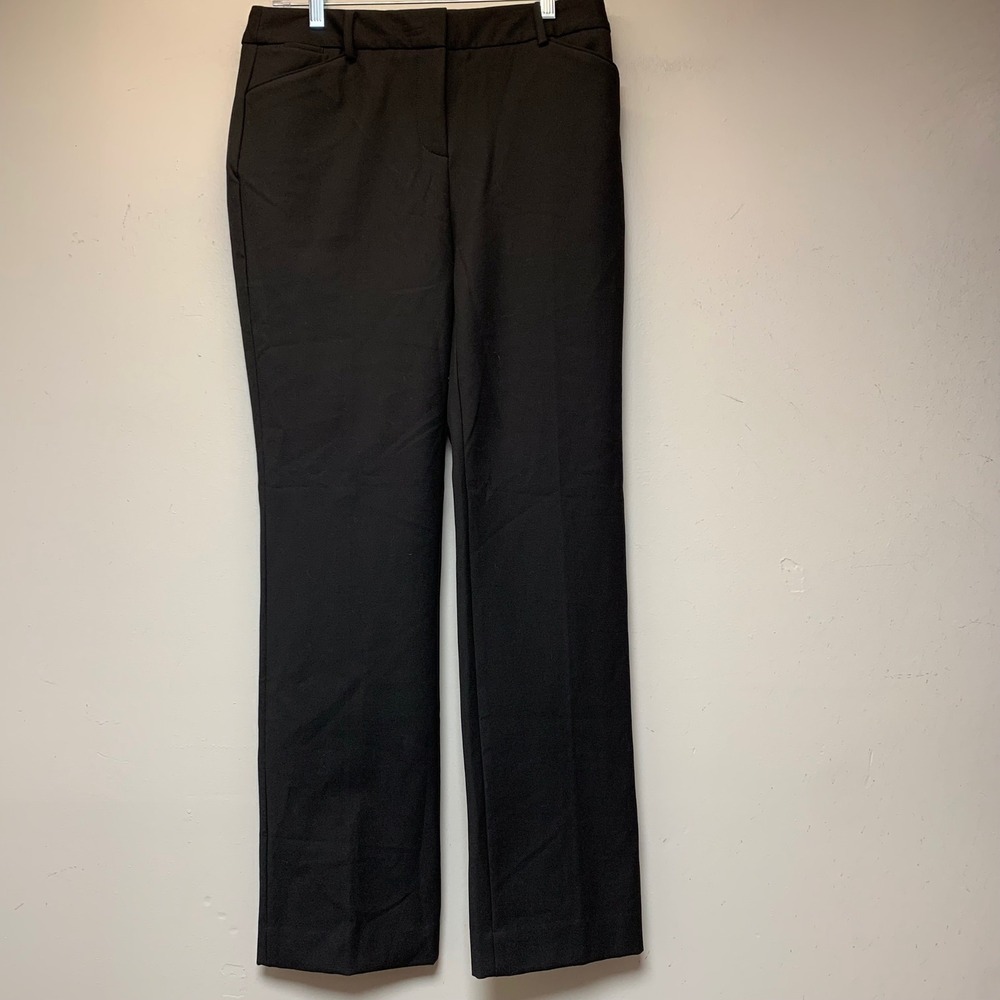 Chico's So Slimming Straight Leg Pants Women 4R 0R Black NWT Tummy Control